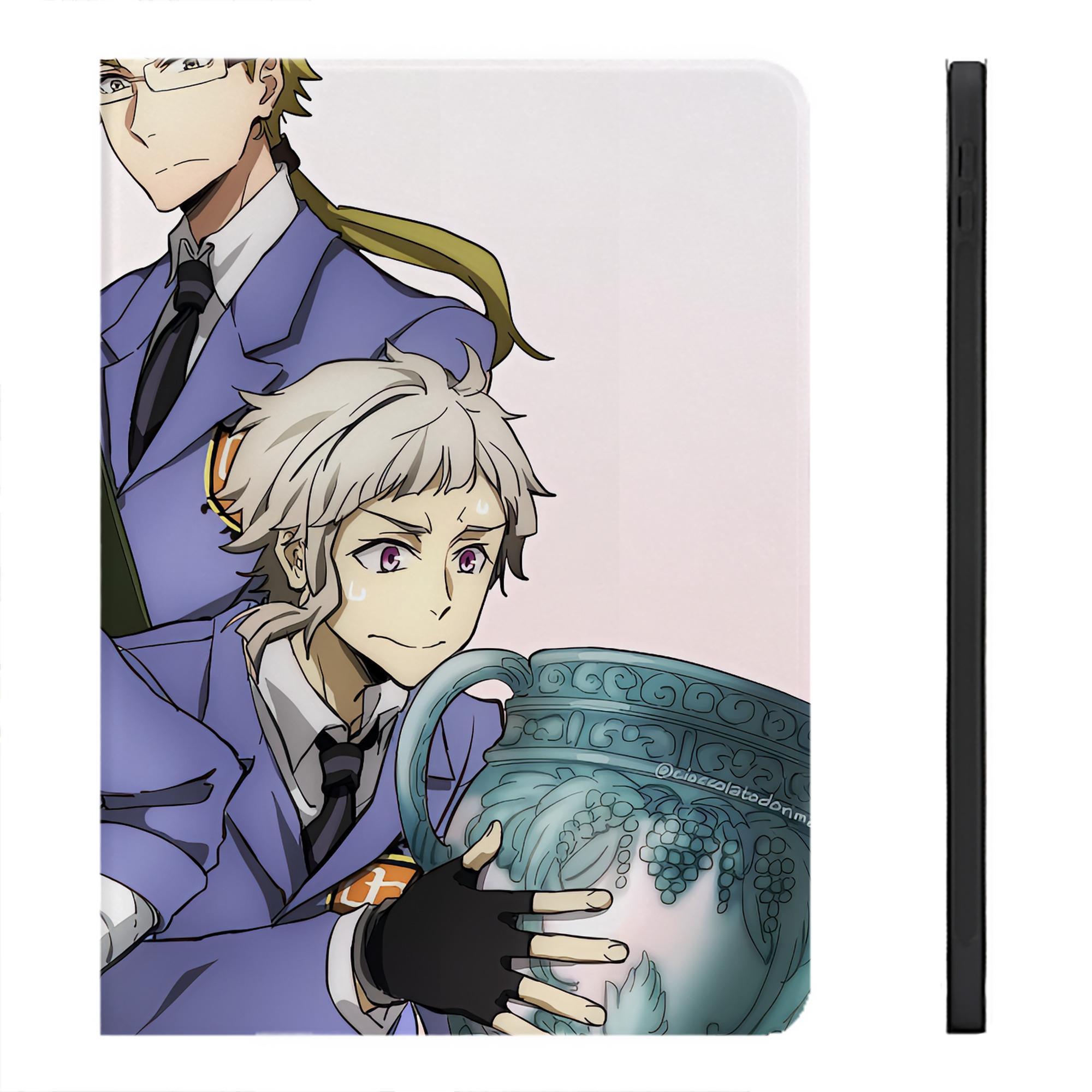 （画像用） 文豪ストレイドッグス Bungo Stray Dogs IPadケース ペンホルダー付き ブックスタイルデザイン